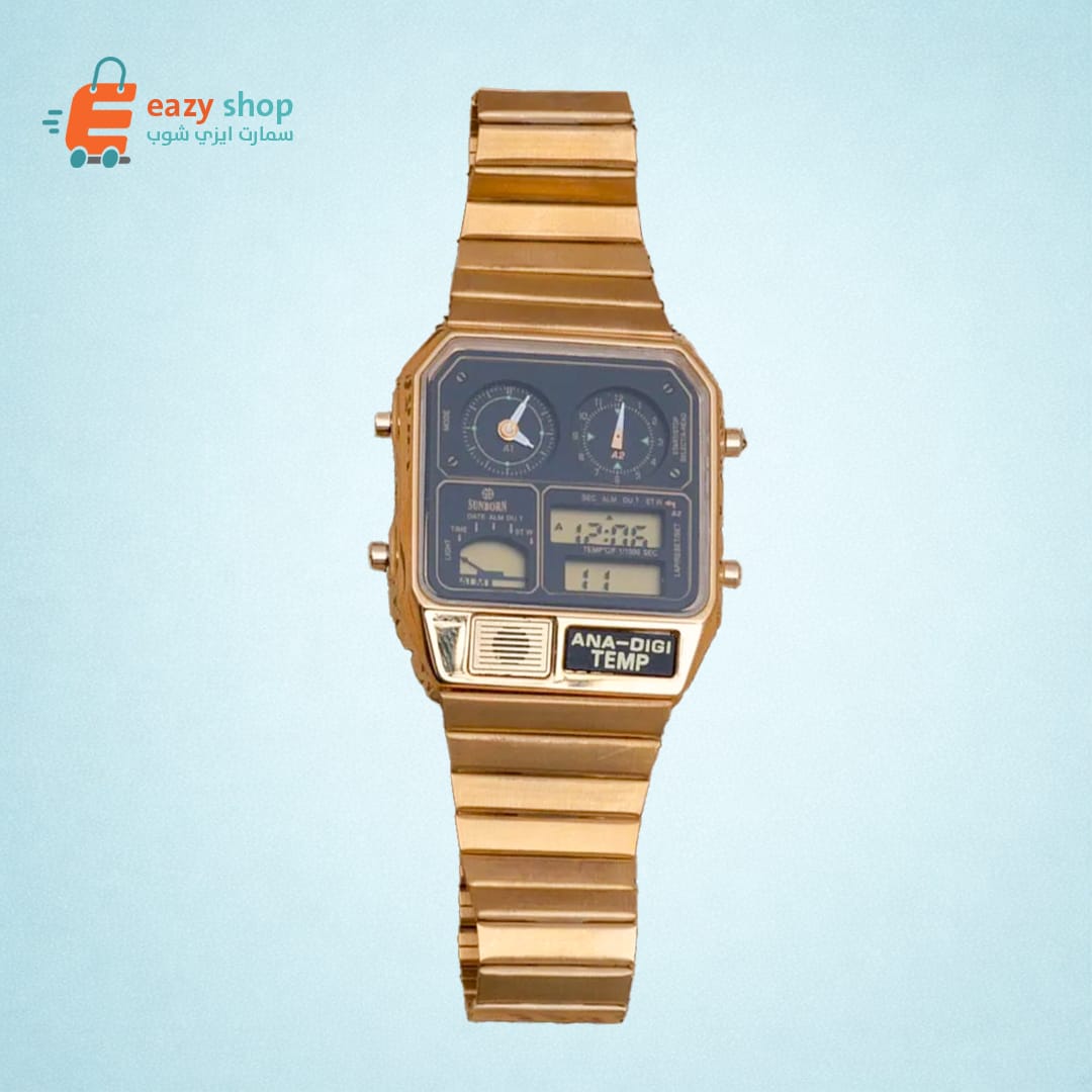 ساعة-سن-بورن-ذهبي-1536x1536 ساعة سن بورن رجالي حديد موديل 005 - الصورة 1